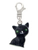 Resin Black Cat Clip On Charm