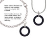 Acrylic 7/8" Ring Black Clip On Charm