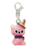 Resin Pink Birthday Kitty Cat Clip On Charm