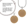 Acrylic 1 1/8" Disc Gold Tone Clip On Charm
