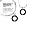 Acrylic 7/8" Ring with 4mm Crystal Black Clip On Charm