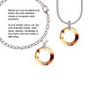 Acrylic 7/8" Ring with 4mm Crystal Mixed Brown and Yellow Clip On Charm