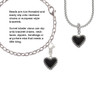 Black Heart with Beaded Border Clip On Charm