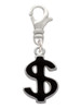 Black Dollar Sign Clip On Charm