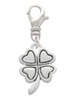 Antiqued Four Leaf Clover Clip On Charm
