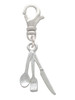 Fork Knife and Spoon Clip On Charm