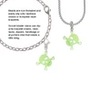 Acrylic Small Lime Green Skull Clip On Charm