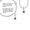 Mini Translucent Maroon Paw Clip On Charm