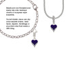 Small Long Purple Heart Clip On Charm