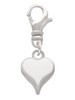 Small Long White Heart Clip On Charm
