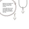 Small Long White Heart Clip On Charm