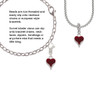 Small Long Maroon Heart Clip On Charm