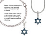 Blue Star Of David Clip On Charm