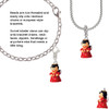 Resin Red Angel Holding Star Clip On Charm