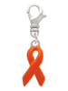Orange Ribbon Clip On Charm