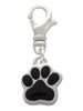 Small Black Paw Clip On Charm