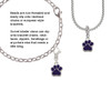 Small Purple Paw Clip On Charm