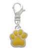 Small Yellow Paw Clip On Charm