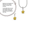 Small Yellow Paw Clip On Charm