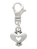 Mini Heart with Cutout Clip On Charm