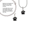 Large Black Paw Clip On Charm