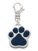 Large Navy Blue Paw Clip On Charm