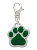 Large Green Paw Clip On Charm