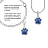 Large Royal Blue Paw Clip On Charm