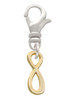 Small Elegant Gold Tone Infinity Sign Clip On Charm