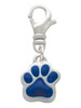 Small Royal Blue Paw Clip On Charm