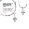 Scroll Cross with Antiqued Decoration Clip On Charm