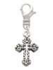 Antiqued Budded Cross Clip On Charm