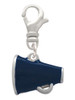 Small Navy Blue Megaphone Clip On Charm