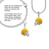Small Yellow Football Helmet Clip On Charm