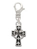 Antiqued Celtic Cross Clip On Charm