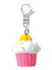 Resin Pink Cupcake with White Frosting Clip On Charm