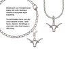 Longhorn Head Outline Clip On Charm