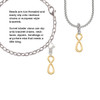 Medium Elegant Gold Tone Infinity Sign Clip On Charm