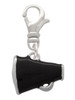 Small Black Megaphone Clip On Charm