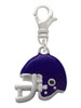 Small Purple Football Helmet Clip On Charm