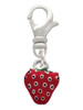 Mini Red Enamel Strawberry Clip On Charm