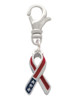 Patriotic Ribbon Clip On Charm