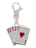 Card Hand - Hearts Clip On Charm