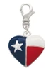 Texas Lone Star Heart Clip On Charm