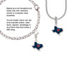 Blue Texas with Red Heart Clip On Charm