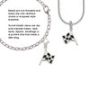 Checkered Race Flag Clip On Charm