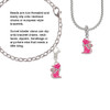 Hot Pink Glitter Cat Clip On Charm