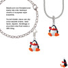 Resin Penguin with Red Scarf Clip On Charm