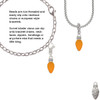 Christmas Lights - Hot Orange Resin Clip On Charm