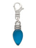 Christmas Lights - Hot Blue Resin Clip On Charm
